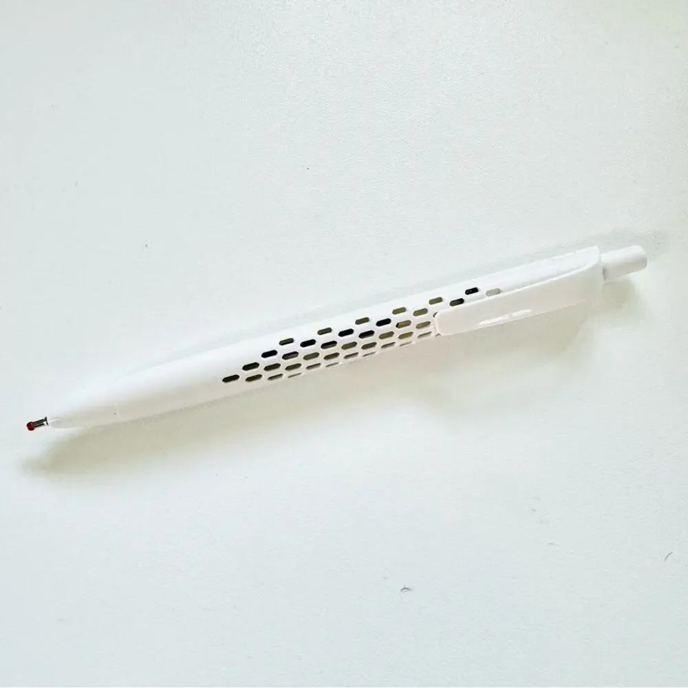 NEW POSHMARK Pink Maroon Logo Pen Black Ink White Cutout Body Clip Rubber Tip